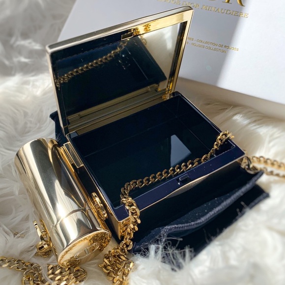 ROUGE DIOR NEW Sealed Limited Edition Minaudiere Lipstick Set Clutch Gold Red - Picture 10 of 14